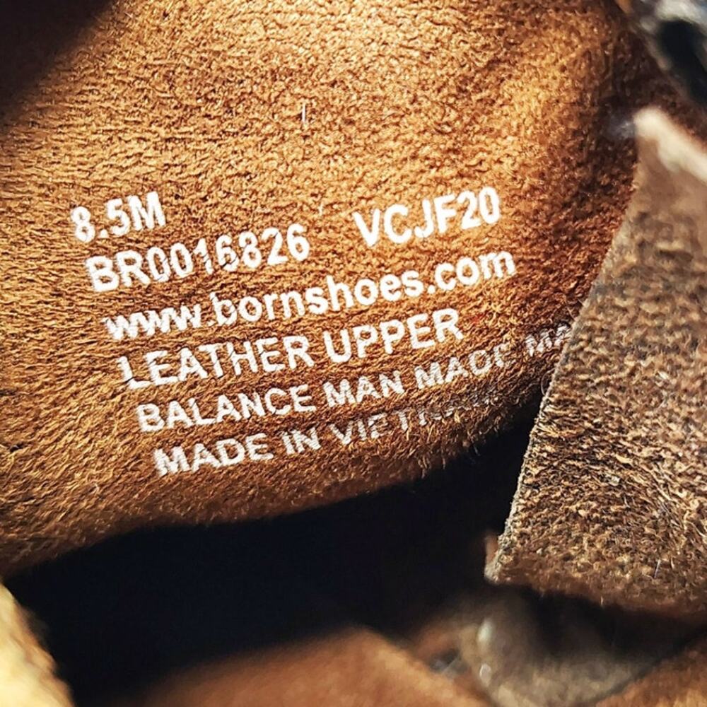 Born Womens 8.5 Shoes Boots Adalee Brown Leather Suede Ankle Booties Boho Zip - Picture 8 of 8